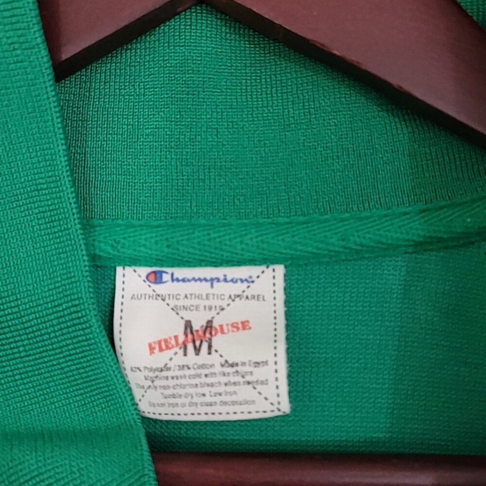 Champion Men's Green Zip-Up Sweater - Picture 3 of 6